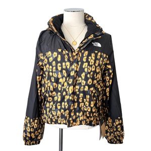 THE NORTH FACE Women’s Leopard Windbreaker Light Weight Jacket Black Yellow S